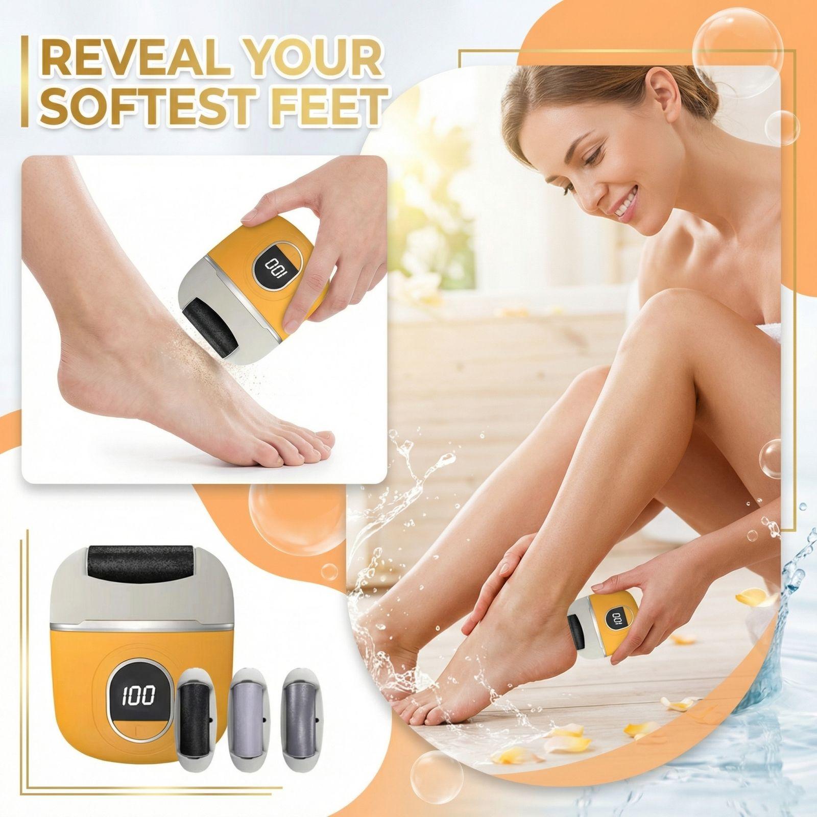 

Household Electric Foot Grinder For Removing Dead Skin From The Feet Charging Model One Size жовтий