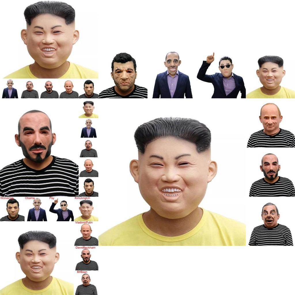 Kim Un Jong Trump Menselijk Gezicht Masker Latex Halloween Feest Masker Kostuum Verkleed