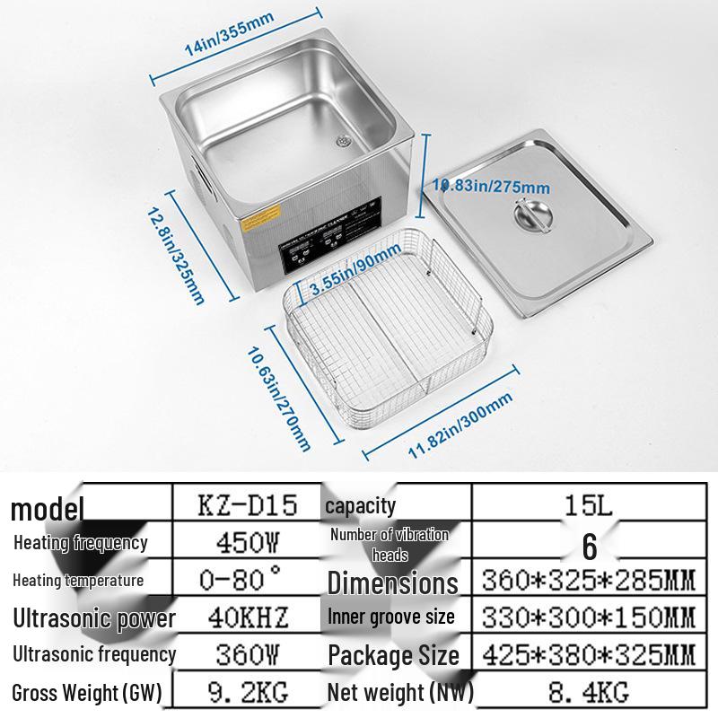 Compact Ultrasonic Cleaner for Industrial and Household: Rust & Oil Removal, Eyeglass Cleaner, Hardware Cleaning Instrument