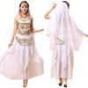 Set Costume da Danza del Ventre Indiana da Donna - Abito Etnico da Esibizione sul Palco con Fascia per la Vita e Gonna