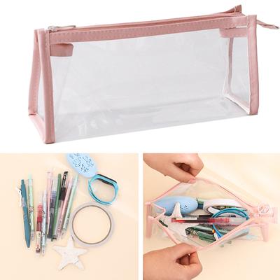 Clear Pencil Case Large Capacity Pen Case Pencil Pouch Aesthetic Pencil Bag Makeup Bag Simple Pen Bag for Student