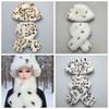 Cozy Skin Friendly Spotted Bucket Cap Thick Warm Plush Neck Warmer Leopard Scarf  Outdoor Travel