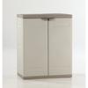 TITANIUM Mobile basso 2 ante con ripiani l70 x p44 x h88 cm Beige e Tortora Gamma TITANIUM Interni/Esterni