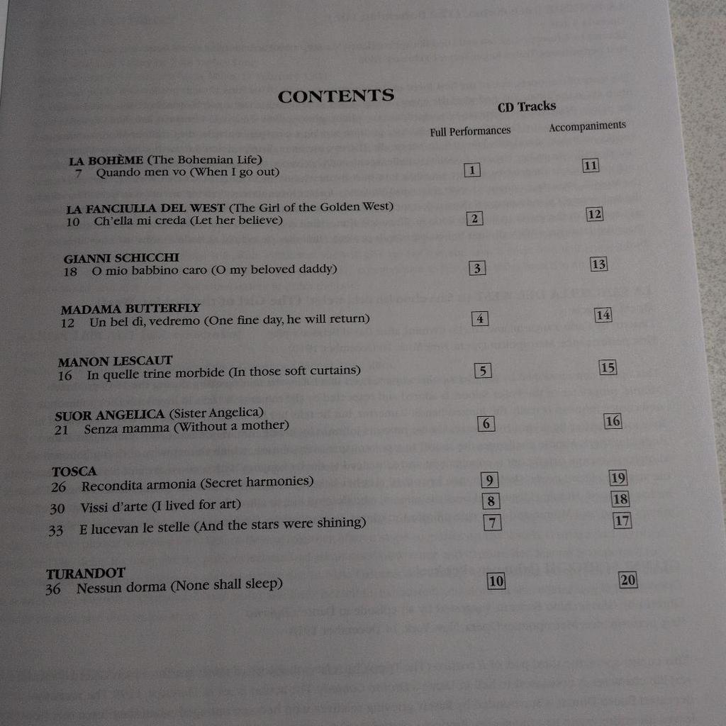 [USED] Sheet music Puccini 10 Arias Intermediate flute Part score with CD Foreign book