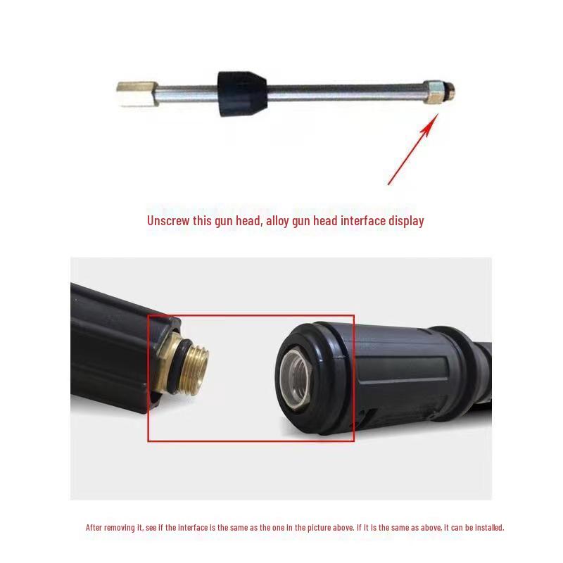 Fan-Shaped High-Pressure Car Wash Spray Gun with Aluminum Core and Washer Brush Accessories (280/380/55/58 Type)