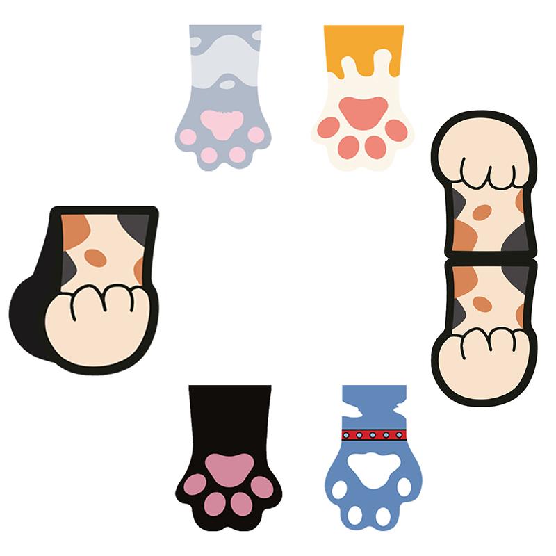 5Pcs Cute Cartoon Cat Claw Cloud Magnetic Bookmarks Creative Foldable Magnet Book Pages Holder Student Stationery Teacher Gifts