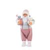 Pink Bear Santa Claus Figurine Christmas Decor Cute Home Holiday Gift