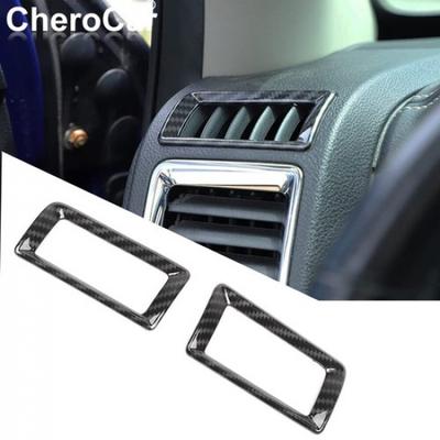 Carbon Fiber Center Console Side Air Vent Outlet Decor for Dodge Ram 1500 10-17