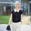 Women's Lyocell Blend Short-Sleeve Polo T-Shirt