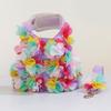 Kawaii Dog Harness Leash Set Floral Design Pet Chest Strap Pet Vest Style Harness  Training Use