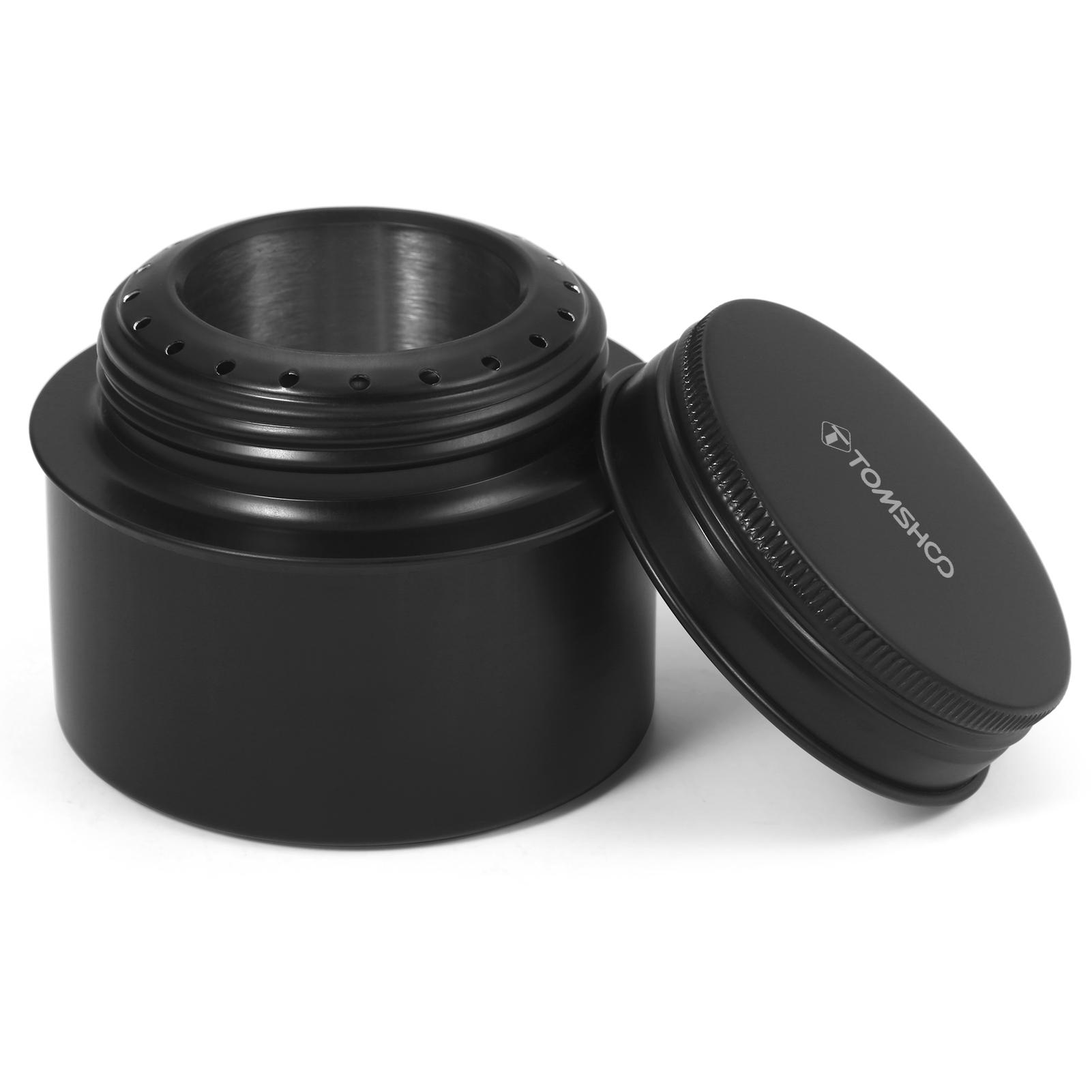 

Портативная мини-спиртовая печь TOMSHOO из алюминиевого сплава с крышкой и ветровым стеклом из нержавеющей стали without Windscreen