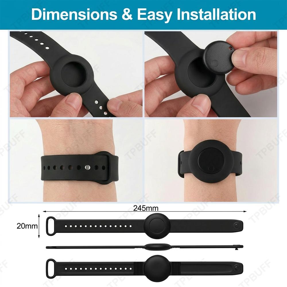 Android Smart Tracker Bracelet for Kids Soft Silicone Waterproof Wristband GPS Tracker Watch Band For Google Find Hub Anti-lost