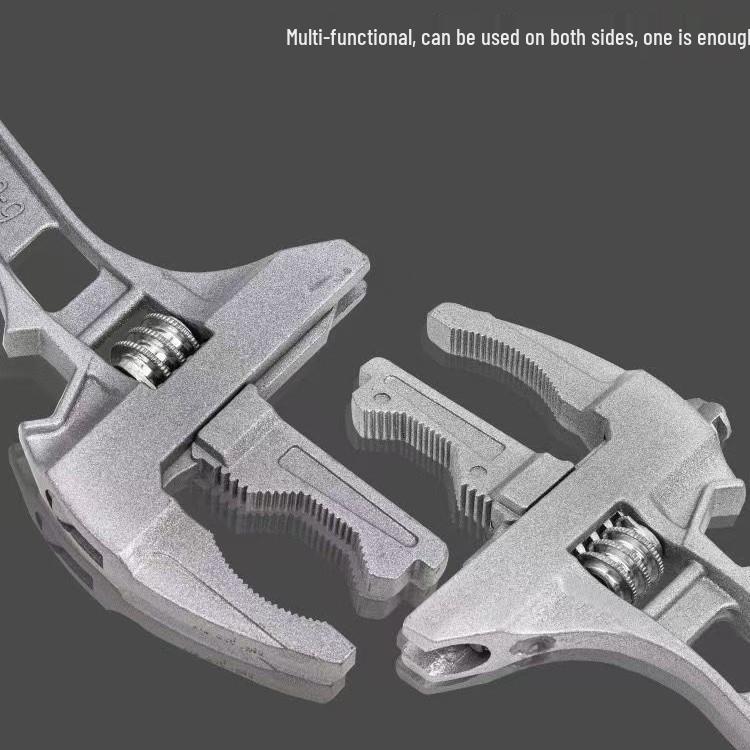 Adjustable Aluminum Alloy Wrench 6-68mm for Plumbing with Large Opening & Short Handle