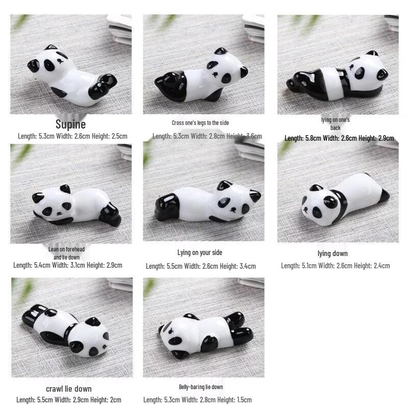 Qiwei Cute Panda Ceramic Chopstick Rest