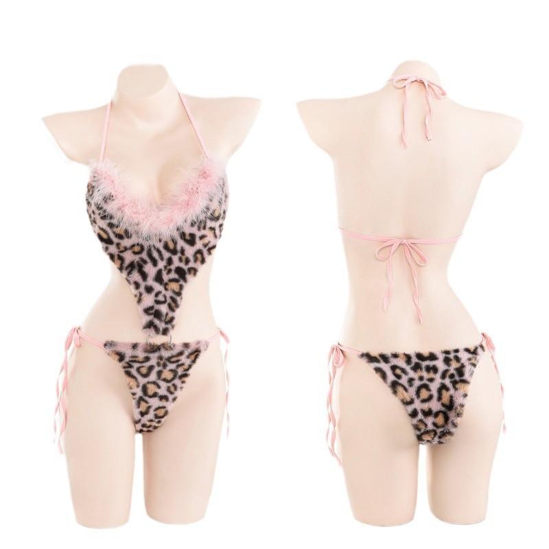 Love Ru Ru Erotic Underwear, Sexy and Seductive, Cute and Soft Leopard Role-playing, Cute Factory Direct Sales Suit Set 5235.