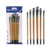 Wooden Handle Acrylic Oil Brushes Round Head Art Paint Brushes 6pcs/set Art Supplies  Artist