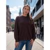 Womens Oversized Crewneck Knit Sweater Loose Fit Soft Warm Winter Top