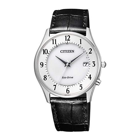 [CITIZEN] Мужские часы CITIZEN COLLECTION Фотоэлектрические Eco-Drive Радиоуправляемые часы AS1060-11A Кожаный ремешок Деловой Белый