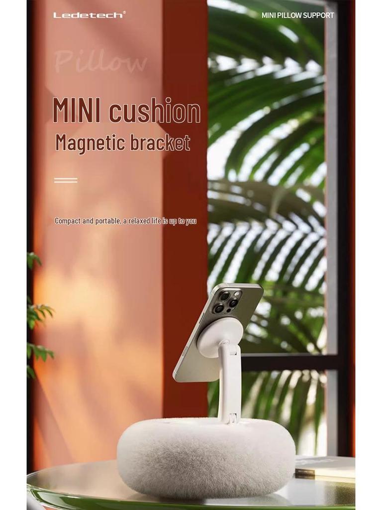 Happy MagSafe Pillow Stand: Versatile Magnetic Holder for Phone/Tablet In Bed, Sofa, Table, or Floor for Live Streaming or Relaxing.