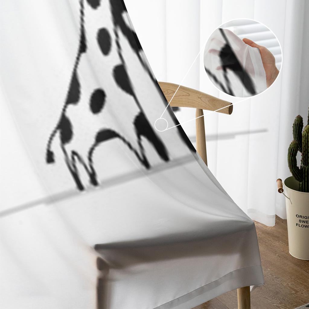 Giraffen Paar verliebt Tüllvorhänge für Wohnzimmer transparenter Vorhang Schlafzimmer Schleier Organza dekorative Fensterbehandlungen