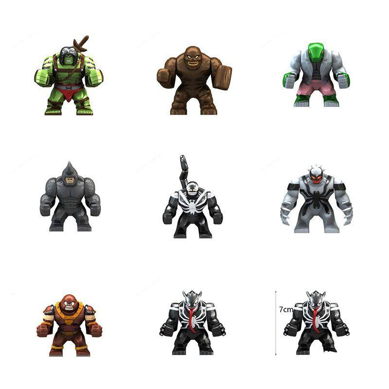 Super British Minifigure Son Of Hulk Red Tank Mud Face Serum Rhino Venom