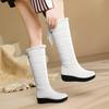 New slope heel casual boots thick hair snow boots tall boots large size boots