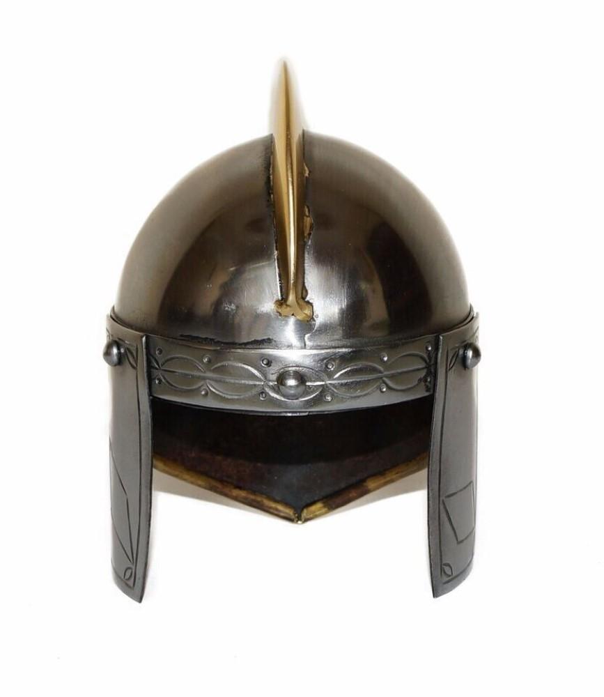 Casco Normano de Acero de Calibre 18 Medieval Armadura Vikinga