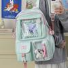 Cartable élèves primaire et secondaire cartable femme Coréen Harajuku réduction de la charge sac à dos léger pour le trajet quotidien sac à dos étudiant polyvalent
