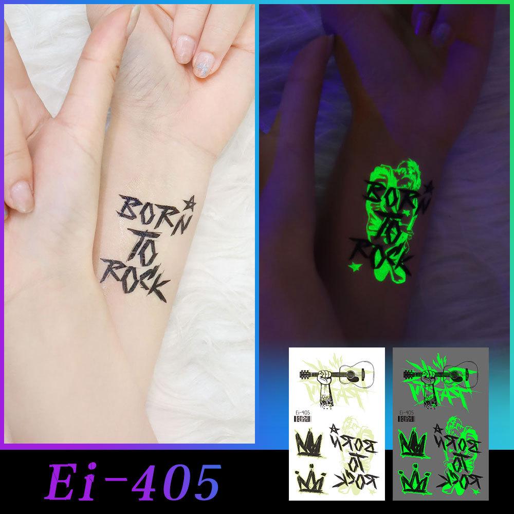 New Luminous Waterproof Rock Band Tattoo Stickers for Concerts & Music Festivals