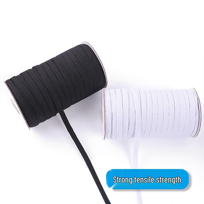 1cm White Running Horse Band Black High Elastic Eco-Friendly Polypropylene Bag & Garment Accessory Colored Elastic Band