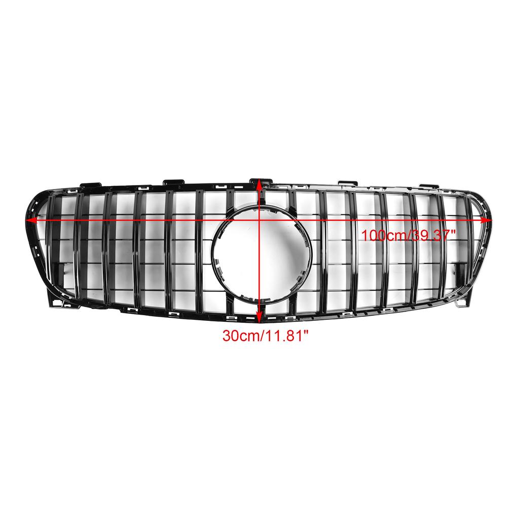 Front Grill Grille Fit Mercedes Benz GLA W156 X156 2017-2019 Facelift Black