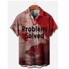 Men's Halloween Shirt Lapel Festive Party Shirt Men's Casual Street Short Sleeves Sleeves Bloody