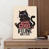 1PC Black Funny Cats Rule The World Print Poster Paper Waterproof HD Sticker Bedroom Entrance Home Living Room Bar Wall Decor