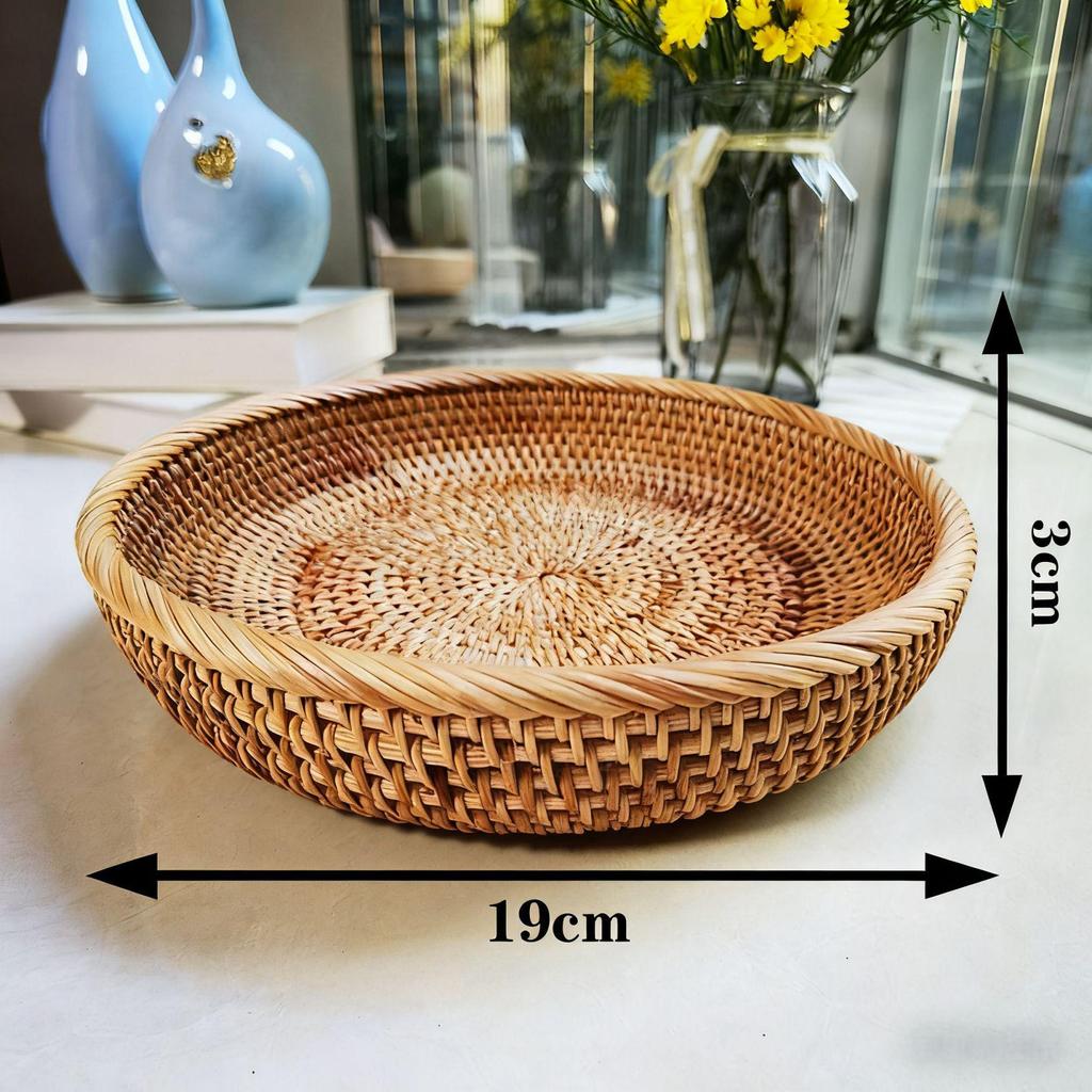 Hand-Woven Autumn Vine Snack Basket for Living Room or Table