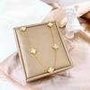 Light Luxury Double-Sided Four-Leaf Clover 5 Flowers Necklace New Titanium Steel Collarbone Chain Women's High-Class Feeling Necklace