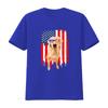 Labrador Retriever T Shirt Independence Day 4th July USA Flag  Vintage Washed Graphic Breathable Slightly Streetwear Homme