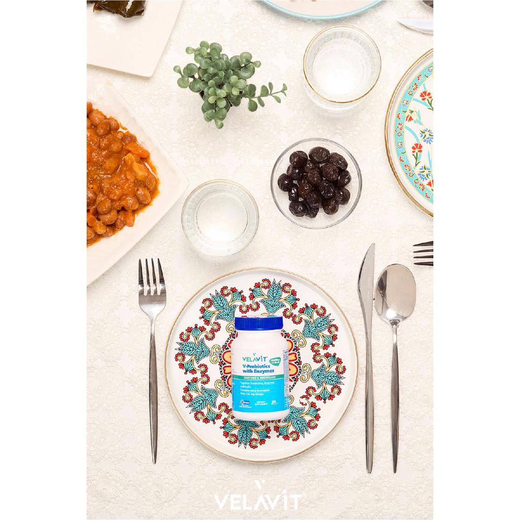 V-probiotics With Enzymes Reinforcing Food 30 Capsules