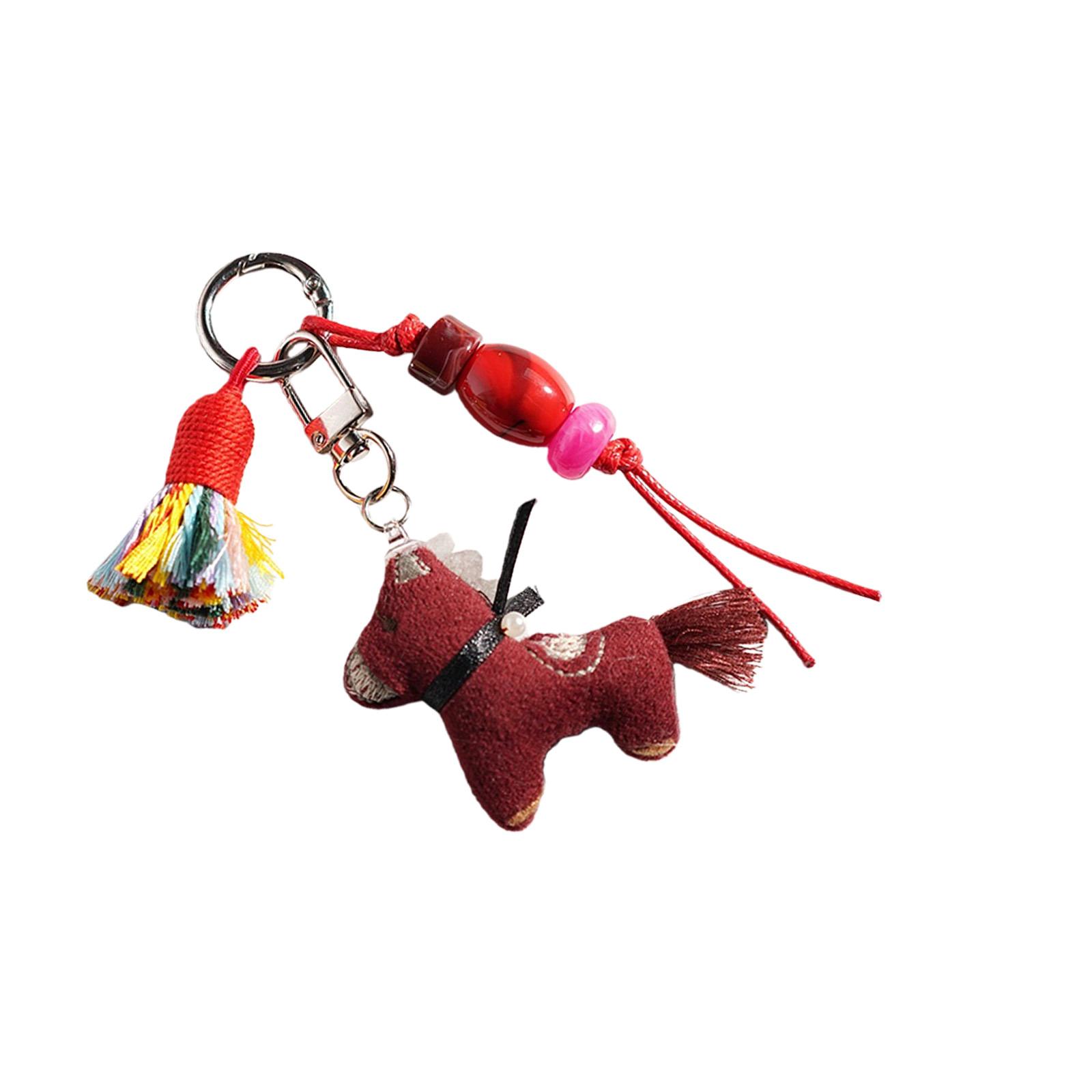 

Soft and Sturdy Plush Keychain Horse Themed Bag Pendant for Everyday Carry School Office Use and Surprise Gifts