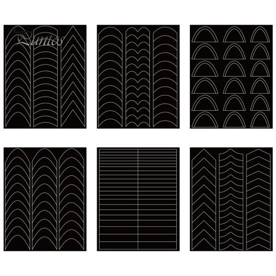 

6 листов маникюра полые французские наклейки наклейки с улыбкой волна линия наклейки для ногтей инструмент ювелирные изделия лак для ногтей спрей наклейки вспомогательные наклейки Sets