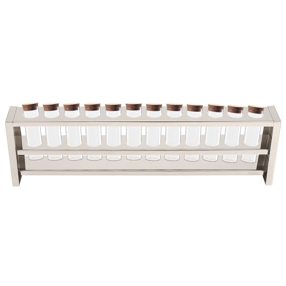 12 Holes Stainless Steel Colorimetric Tube Holder Rack Centrifugation Test tube Stand
