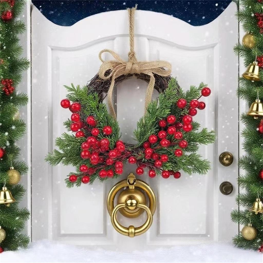 Simulation Heart-shaped Soft Rubber Ring Garland Pendant Christmas Holiday Outdoor Decoration