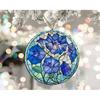 Birth Month Flower Stained Glass Ornament, September Birthday Gift Ornament, Morning Glory Ornament Ceramic, Flower Sun Catcher, Morning Glory