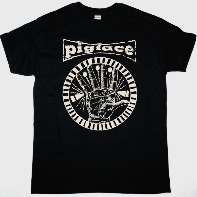 

PIGFACE HAND НОВАЯ ЧЕРНАЯ ФУТБОЛКА Унисекс Футболка L