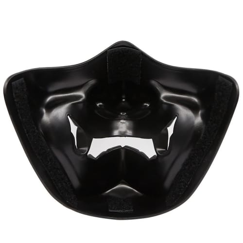 ATAIRSOFT Hannya Mask, Half Face Guard for Airsoft, CS Field Battles, Parties, Plays, Cosplay, Military Combat, and more (Black)