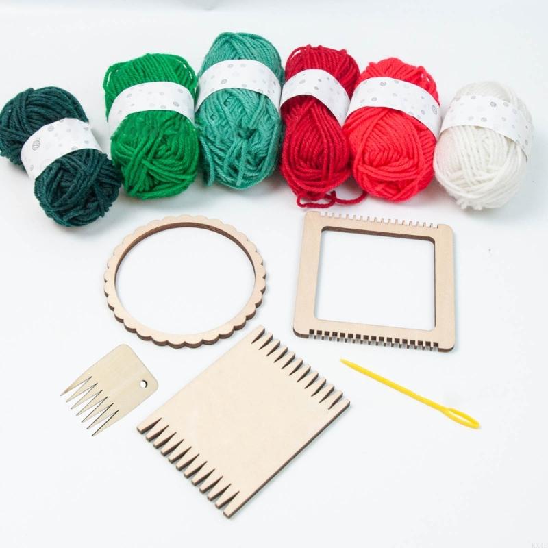 KX4B DIY Christmas Yarns Kits Multi-Craft Weaving Machine for Beginners