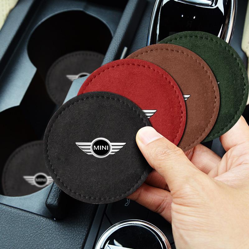 1/2Pcs Car Coaster Cup Holder Water Cup Anti-slip Mat Auto Badge Pads