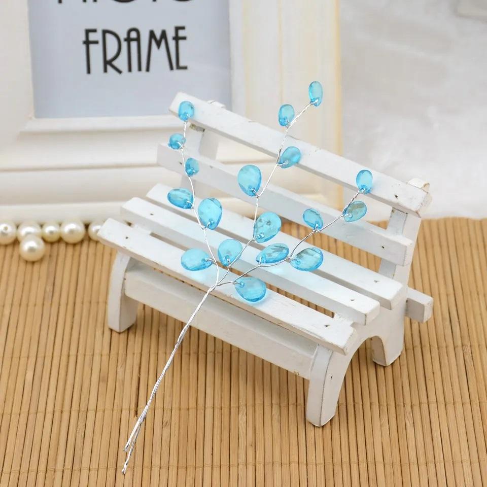 5/10Pcs 15cm Acrylic Bead Drop Stems Flower Bouquet Crystal Bud Branches Flower for Wedding Home Decoration Floral Decor Craft