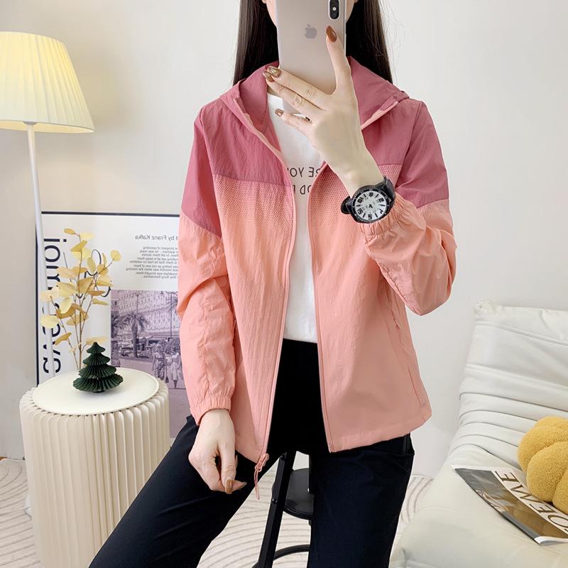 Women's Lightweight Hooded UV Protection Clothing - Breathable, Plus Size, Summer Casual Wear