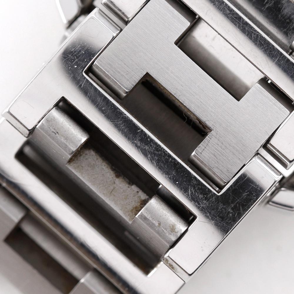 HERMES Clipper Watches CL1.910 Chronograph Silver blackDial Stainless Steel Quartz Chronograph mens Used