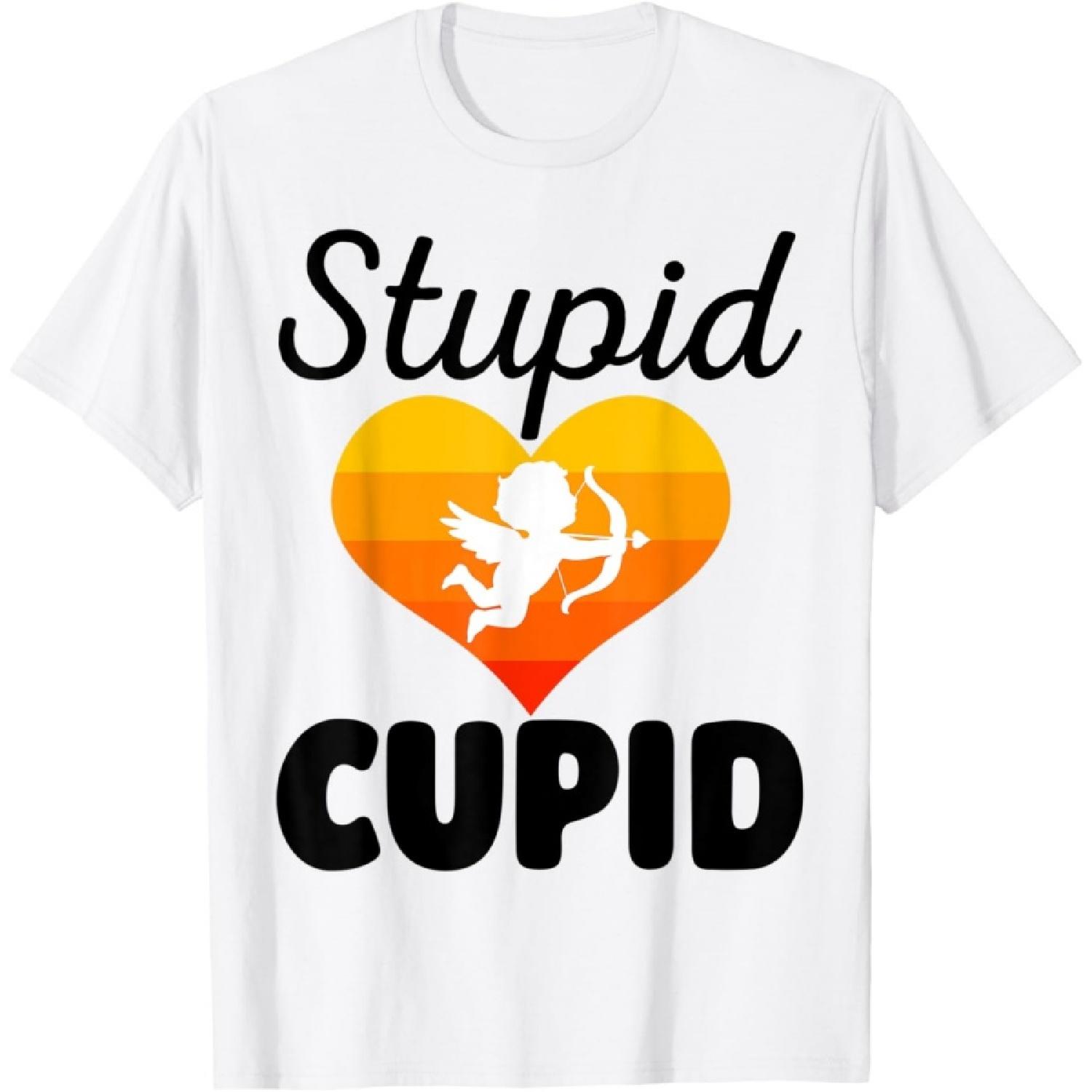 

Stupid Cupid Arrows Women Love Valentines Day Celebration T-Shirt(1) XXXXXL білий